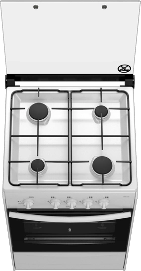 Плита Газовая Darina 1В GM 441 002 W белый (металлическая крышка) реш.сталь