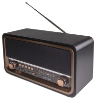 Радиоприемник портативный Сигнал БЗРП РП-336 черный/коричневый USB microSD