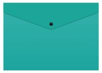 Конверт на кнопке Бюрократ -PK803TTURG A4 гориз. пластик 0.15мм бирюзовый