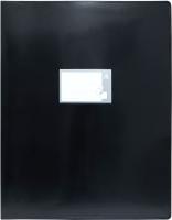 Папка на 4-х кольцах Бюрократ -0827VA3BLCK A3 верт. пластик 0.8мм кор.27мм черный