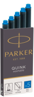 Картридж Parker Quink Z11 (CW1950383) синие чернила смывающиеся для ручек перьевых (5шт)