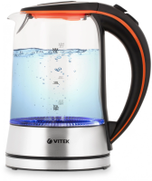 Чайник электрический Vitek VT-7005 1.7л. 2200Вт серебристый корпус: стекло/металл