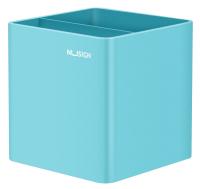 Подставка Deli ENS011blue Nusign 2отд. для письменных принадлежностей 84х84х86мм синий пластик