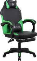 Кресло игровое Оклик Cooldown черный/зеленый сиденье черный/зеленый искусст.кожа/сетка с подголов. к
