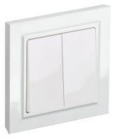 Выключатель IEK Brite ВСР10-2-0-БрБ скрыт. 2кл. IP20 белый (упак.:1шт) (BR-V20-0-10-K01-F)