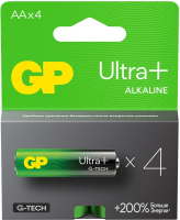 Батарея GP Ultra Plus Alkaline 15AUPA21-2CRSB4 AA (4шт) блистер
