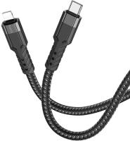 Кабель Hoco U110 iP PD USB Type-C-Lightning (m) 1.2м черный коробка