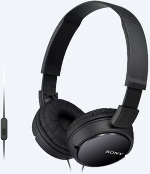 Гарнитура накладные Sony MDR-ZX110AP 1.2м черный проводные оголовье (MDR-ZX110AP/B)