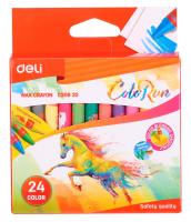 Восковые мелки Deli EC20820 Colorun 24цв. картон.кор./европод.
