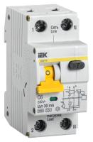 Выключатель автом. дифф. тока IEK MAD22-5-006-C-30 АВДТ 32 6A тип C 6kA 30мА A 1П+Н 230В 2мод белый (упак.:1шт)