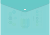 Конверт на кнопке Бюрократ Pastel -PKPAST/GRN A4 пластик 0.18мм мятный