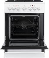 Плита Комбинированная Weissgauff WCS К1К62 WGM белый/черный (стеклянная крышка) реш.чугун