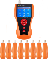 Тестер кабельный Lanmaster LAN-PRO-L/TPK-POE (упак:1шт) оранжевый