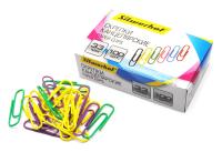 Скрепки Silwerhof 492021 металл пластиковая оболочка 33мм ассорти (упак.:100шт) картонная коробка