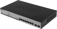 Коммутатор D-Link DGS-1210-10MP/F3A (L2) 8x1Гбит/с 2SFP 8PoE 130W настраиваемый