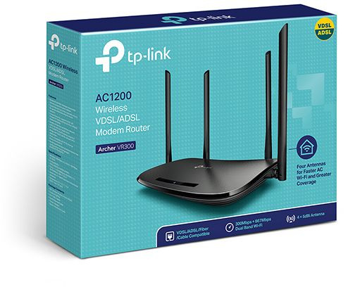Роутер беспроводной TP-Link Archer VR300 AC1200 10/100BASE-TX/ADSL черный