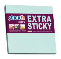 Блок самоклеящийся бумажный Stick`n 21663 76x76мм 90лист. 70г/м2 пастель голубой усиленный клей