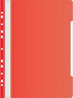 Папка-скоросшиватель Бюрократ PS-P20RED A4 прозрач.верх.лист боков.перф. пластик красный