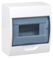 Щит распределительный IEK MKP12-N-08-40-20 ЩРН-П-8 для установки модульных устройств навесной 184мм 97мм 200мм 660B 8мод. пластик IP41 белый (упак.:1шт)