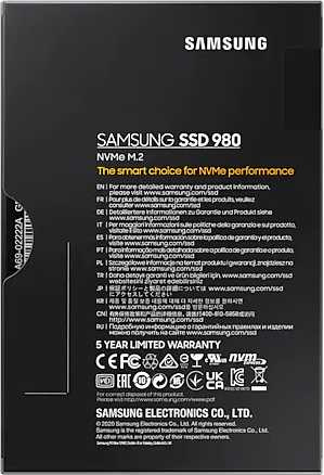 Накопитель SSD Samsung PCI-E 3.0 x4 1Tb MZ-V8V1T0BW 980 M.2 2280
