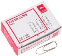 Скрепки Deli E39719 металл никелированные треугольник 28мм (упак.:100шт) картонная коробка