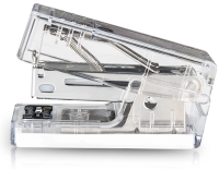 Степлер мини Deli ENS083F Nusign 24/6 26/6 (12листов) прозрачный 100скоб пластик