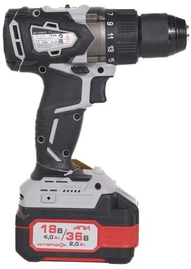 Дрель-шуруповерт Интерскол ДА-13/36В 70 аккум. патрон:быстрозажимной (кейс в комплекте) (814.2.2.70)
