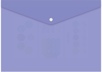 Конверт на кнопке Бюрократ Pastel -PKPAST/VIO A4 пластик 0.18мм фиолетовый