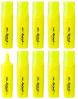 Набор текстовыделителей Deli Accent ES621YELL-P Delight скошенный пиш. наконечник 1-5мм желтый (10шт