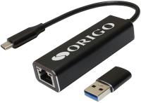 Разветвитель USB-C Origo OU400N черный (OU400N/B1)