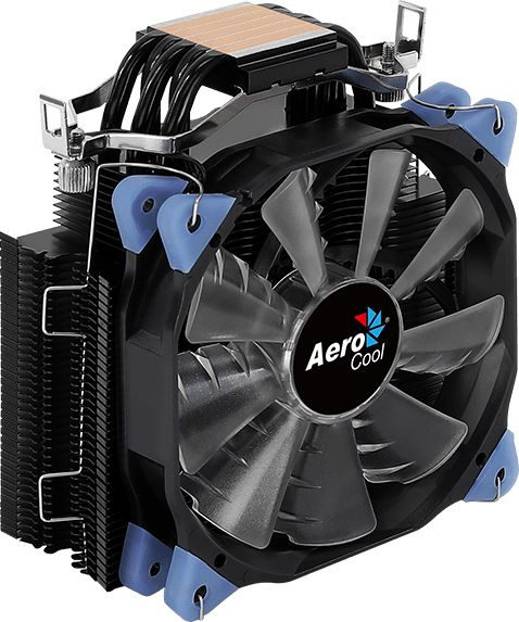 Устройство охлаждения(кулер) Aerocool Verkho 5 DARK Soc-AM4/1151/1200/2066 4-pin 15-27dB Al+Cu 150W 741gr LED Ret