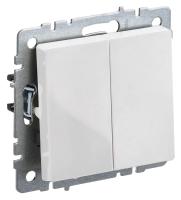 Выключатель IEK Brite ВС10-2-0-БрБ скрыт. 2кл. IP20 белый (упак.:1шт) (BR-V20-0-10-K01)