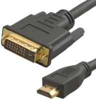 Кабель аудио-видео Lazso WH-141 HDMI (m)/DVI-D(m) 15м. позолоч.конт. черный (WH-141(15M))