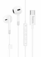 Гарнитура вкладыши Hoco M109 1.2м белый проводные