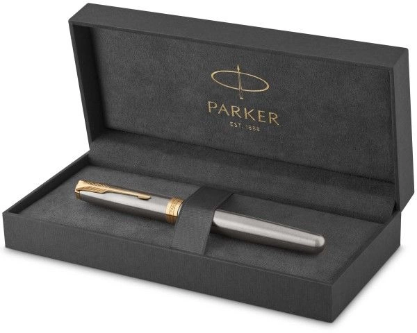 Ручка роллер Parker Sonnet Core T527 (CW1931506) Stainless Steel GT M черн. черн. подар.кор.