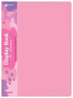 Папка с 10 прозр.вклад. Бюрократ Pastel PAST10PINK A4 пластик 0.5мм торц.карм с бум. встав розовый