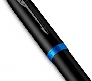 Ручка перьев. Parker IM Vibrant Rings F315 (2172858) Marine Blue PVD F сталь нержавеющая подар.кор.