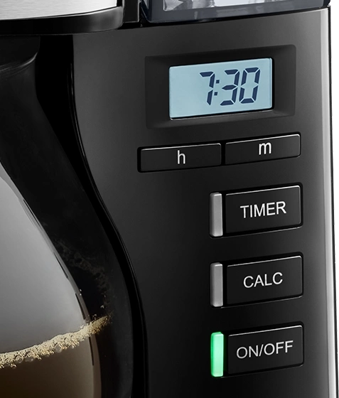 Кофеварка капельная Melitta Look V Therm Timer Black Filter 1000Вт черный/нержавеющая сталь