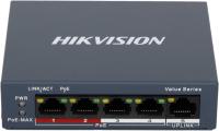 Коммутатор Hikvision DS-3E0105P-E/M(B) 4x100Mb 4PoE+ 35W неуправляемый