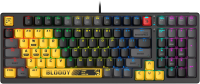 Клавиатура A4Tech Bloody S98 Sports Lime BLMS Plus механическая желтый/серый USB for gamer LED (S98