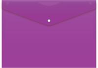 Конверт на кнопке Бюрократ -PK803ANVIO A4 непрозрачный пластик 0.18мм фиолетовый