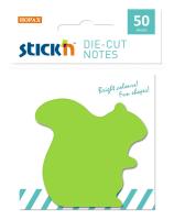 Блок самоклеящийся бумажный Stick`n 21771 50лист. зеленый 1цв.в упак. "белка"