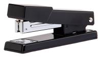 Степлер Deli E0423 Essential 26/6 23/6 (25листов) встроенный антистеплер черный 100скоб металл