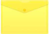 Конверт на кнопке Бюрократ -PK804A5YEL A5 пластик 0.18мм желтый