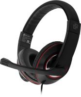 Наушники с микрофоном Оклик HS-L390G DRAGON черный/красный 1.8м мониторные оголовье (1100413)