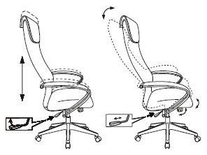 Кресло руководителя Бюрократ CH-607 светло-серый TW-02 сиденье черный сетка/ткань с подголов. крестов. пластик