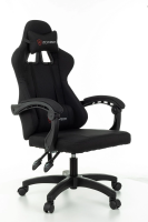 Кресло игровое Zombie Rudger черный с подголов. крестов. пластик