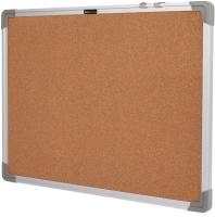 Доска пробковая Deli E39052 пробка коричневый 45x60см алюминиевая рама