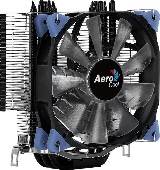 Устройство охлаждения(кулер) Aerocool Verkho 5 DARK Soc-AM4/1151/1200/2066 4-pin 15-27dB Al+Cu 150W 741gr LED Ret
