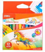 Восковые мелки Deli EC20800 Colorun 12цв. картон.кор./европод.